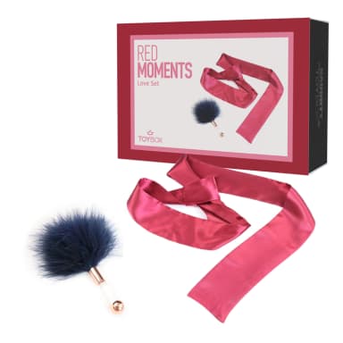 סט נוצת דיגדוג וכיסוי עיניים Red Moments