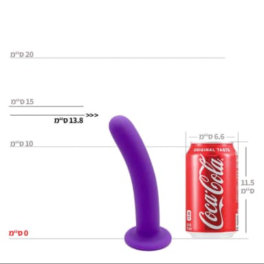 דילדו סיליקון קטן סגול עם בסיס