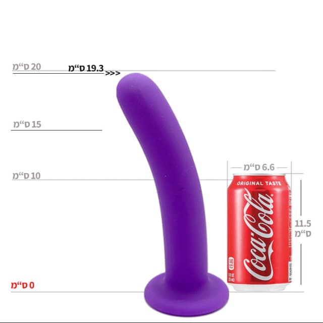 דילדו סיליקון גדול סגול עם בסיס