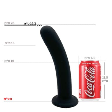 דילדו סיליקון גדול שחור עם בסיס