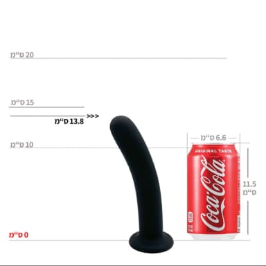 דילדו סיליקון קטן שחור עם בסיס