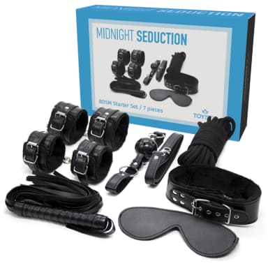 ערכת BDSM שחורה למתחילים Midnight Seduction