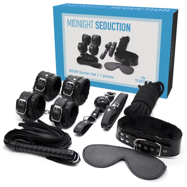 ערכת BDSM שחורה למתחילים Midnight Seduction