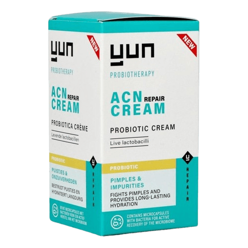קרם פנים פרוביוטי לאקנה | קרם פרוביוטי ליום ולילה לכל סוגי העור | 50 מל |YUN | ACN PROBIOTIC REPAIR Face Cream