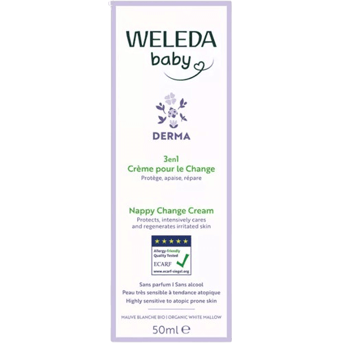 קרם להחלפת חיתול 3 ב-1 | 50 מל | Weleda Baby Derma 3-in-1 Nappy Change |