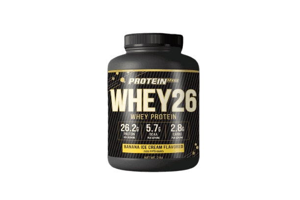 אבקת חלבון בטעם גלידת בננה | WHEY 26 | מכיל 2 קג | פרוטאין מקס - PROTEIN MAXX