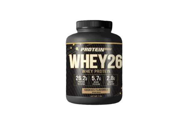 אבקת חלבון בטעם עוגיות | WHEY 26 | מכיל 2 קג | פרוטאין מקס - PROTEIN MAXX