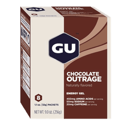גל אנרגיה גו | מארז 8 יחידות גל אנרגיה בטעם שוקולד | GU Chocolate Outrage