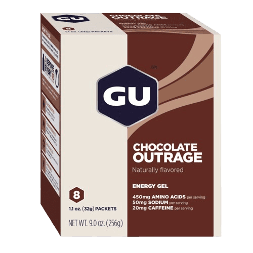 גל אנרגיה גו | מארז 8 יחידות גל אנרגיה בטעם שוקולד | GU Chocolate Outrage