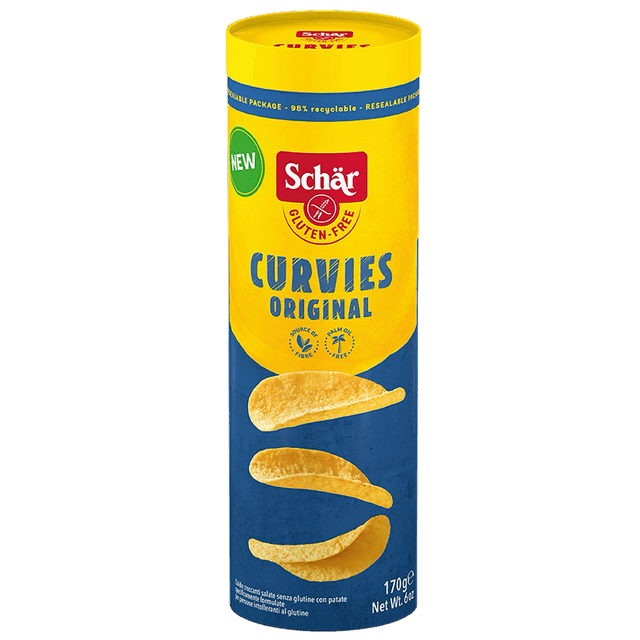 חטיף קרוויס בטעם טבעי Schar Curvies Original Chips 170g