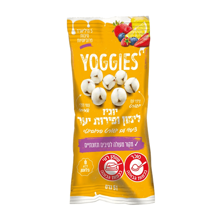 יוגיז חטיף לימון ופירות יער בציפוי יוגורט | YOGGIES