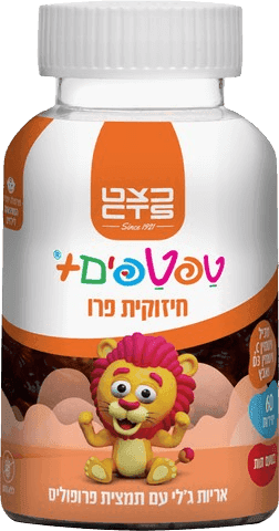 טפטפים פלוס | חיזוקית פרו | בטעם תות | 60 יחידות | כשר פרווה | כצט | CTS |