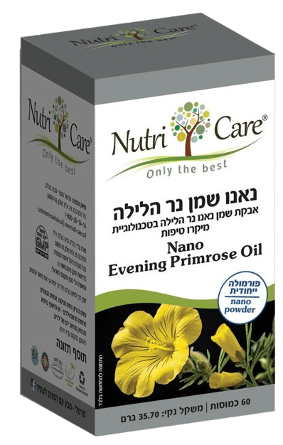 נאנו שמן נר הלילה | 60 כמוסות | נוטרי קר | Nutri Care