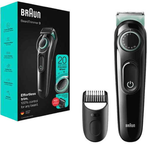 תספורת שיער וזקן לגברים | בראון | Braun Beard Trimmer3 | BT 3321