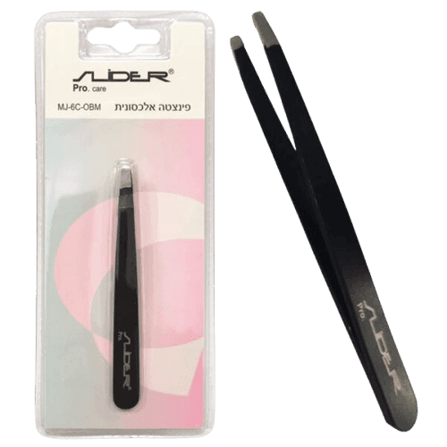 פינצטה אלכסונית |צבע שחור | MJ-6A-OBM | סליידר | SLIDER