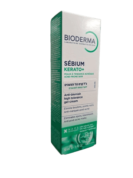 גל-קרם נגד פצעונים | לעור הנוטה לפצעונים | מכיל 30מל | Anti-blemish high tolerance gel-cream | BIODERMA | Sebium Kerato