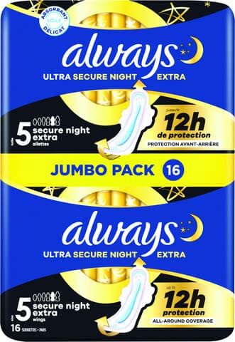 אולוייז | תחבושת אולוייז | לילה בטוח | תחבושות אולטרה עם כנפיים | אריזת דואו