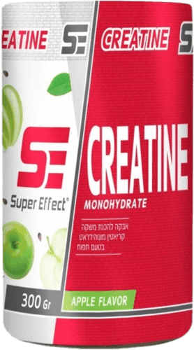 אבקת קריאטין מונוהידראט | בטעם תפוח | 300 גרם | סופר אפקט - Super Effect