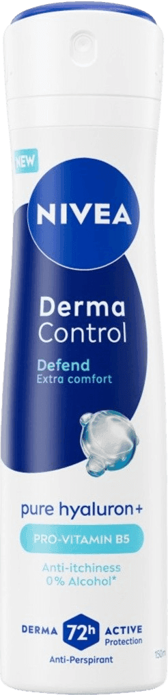 דאודורנט ספריי לאישה | דרמה קונטרול | ניוואה | 150 מל | NIVEA | DERMA CONTROL