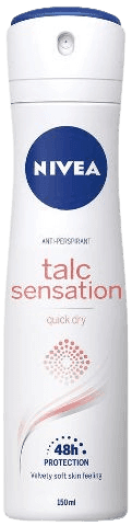 ניוואה דאודורנט ספריי טלק לאישה אנטי-פרספירנט | 150 מל | NIVEA | TALC SENSATION