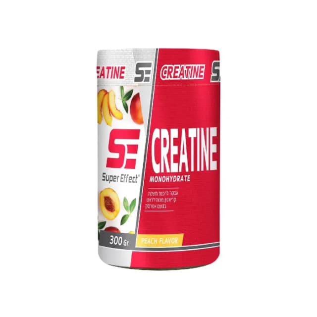 קריאטין מונוהידראט | בטעם אפרסק | אבקה להכנת משקה קריאטין | מכיל 300 גרם |