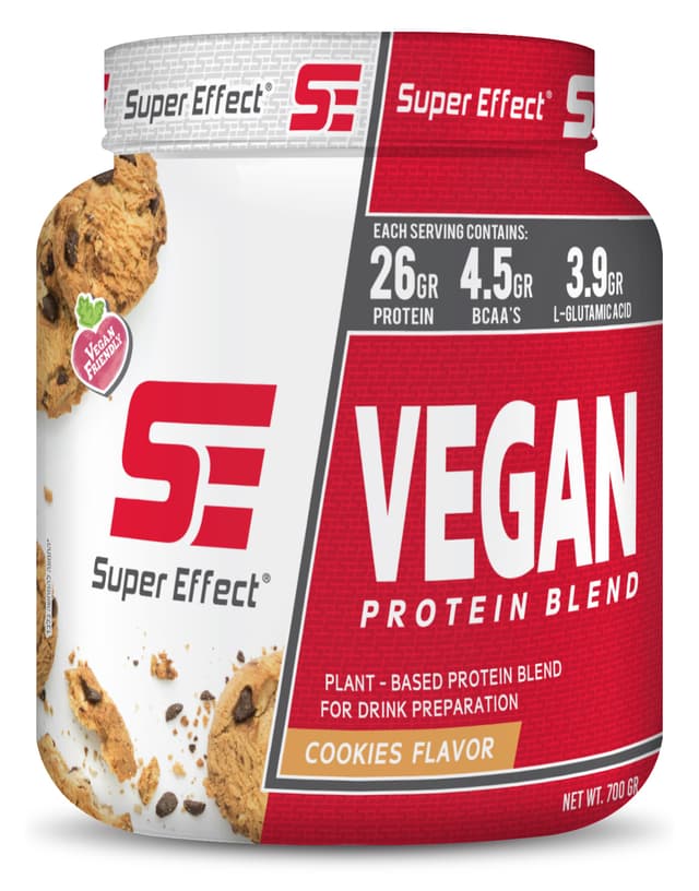תשלובת חלבון טבעוני 700 גרם | סופר אפקט | VEGAN SE BLEND | Super Effect | בטעם עוגיות