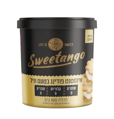 אינסטנט פודינג בטעם וניל | 400 גרם | כשר פרווה | סוויטאנגו | Sweetango | Vanilla Pudding