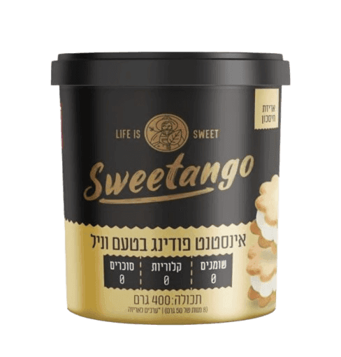 אינסטנט פודינג בטעם וניל | 400 גרם | כשר פרווה | סוויטאנגו | Sweetango | Vanilla Pudding