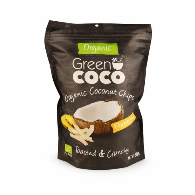 Green COCO חטיפי קוקוס ואננס קראנצי אורגני