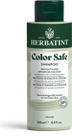 הרבטינט | שמפו לשיער צבוע | מגן ומשפר צבע לשיער צבוע | לאיזון PH השיער | אלוורה ומורינגה | 260 מל | Herbatint