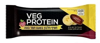חטיף חלבון | טבעוני | בטעם תמר בננה | 60 גרם |