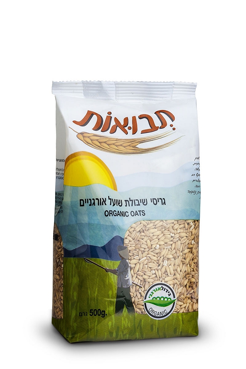 גרעיני שיבולת שועל אורגני 500 גרם תבואות