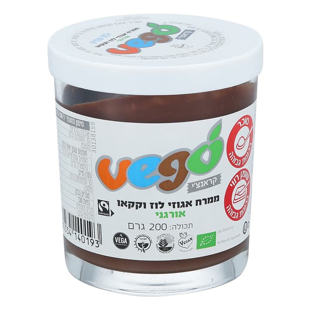 ממרח אגוזי לוז וקקאו
