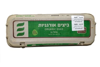 ביצי חופש אורגניות שדות - 12 ביצים אדמה