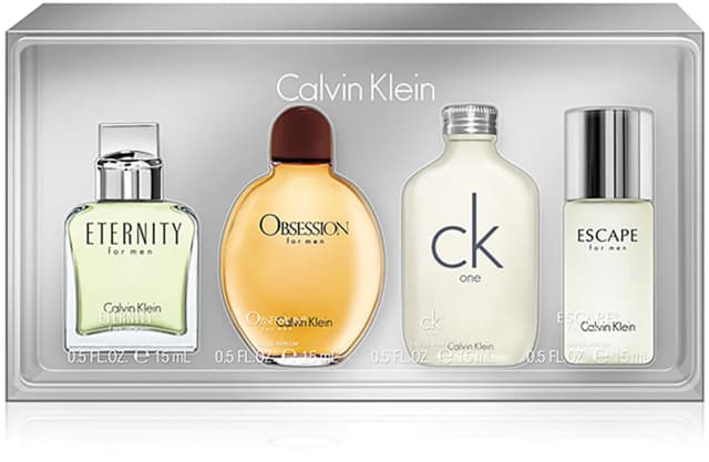 סט קלווין קליין - איטרניטי אדט 15 מל + אובסשן אדט 15 מל + וואן אדט 15 מל + אסקייפ אדט 15 מל