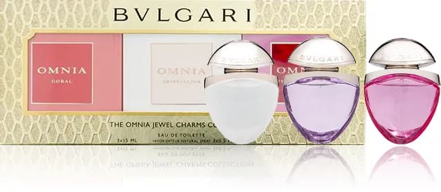 סט מיני בולגרי אומניה - אמטיסט אדט 15 מל + פינק ספייר אדט 15 מל + קריסטלין אדט 15 מל