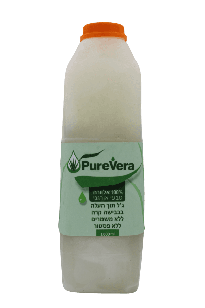 אלוורה טבעית | 1 ליטר | לשתייה | מיצוי מתוך העלה | ללא שום חומר משמר | 100 טבעי | כבישה קרה | ללא פיסטור