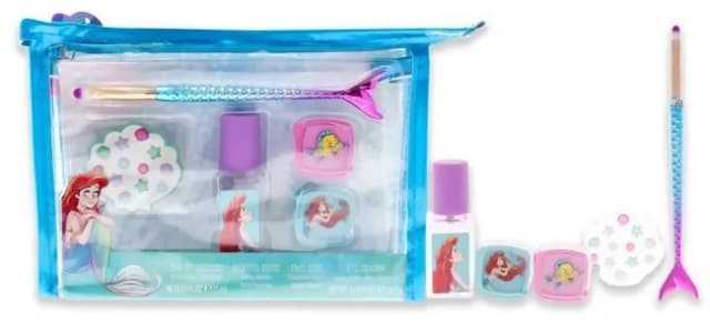 סט דיסני בת הים - אדט 15 מל + מברשת + אבני חן לפנים + 2 צלליות + תיק