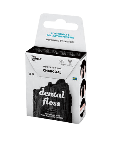 חוט דנטלי | בתוספת פחם | בטעם מנטה | מכיל 50 מטר