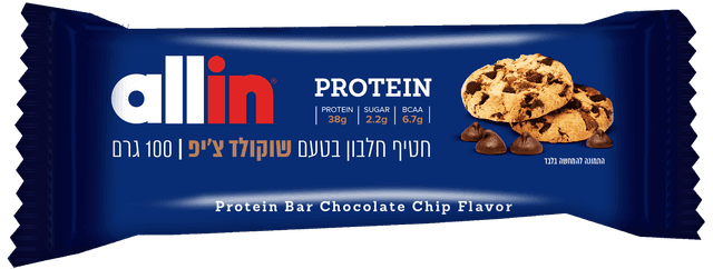 אול אין | חטיף חלבון | בטעם שוקולד ציפס | בילד איט 100