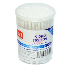 מקלוני צמר גפן | בקופסא | 100 יח | מבית בסט