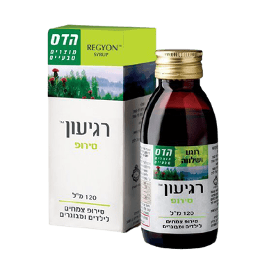 רגיעון סירופ | סירופ צמחים | ליום ולילה שלווים | מכיל 120 מל | על בסיס תמציות צמחים וויטמינים | כשר |