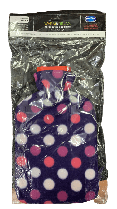 בקבוק מים חמים מרופד | מבית פארמה קר | לחימום פינוק הקלה והרגעה | נבדק על ידי מכון התקנים