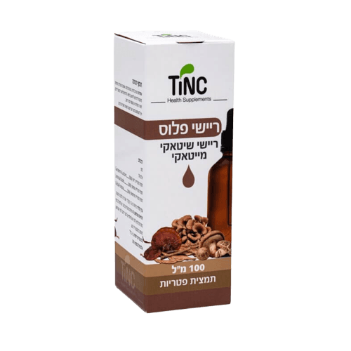 ריישי פלוס | ריישי שיטאקי מייטאקי | מכיל 100 מל | תמצית פטריות | תוסף תזונה | טינקטורה טק | Tinctura Tech