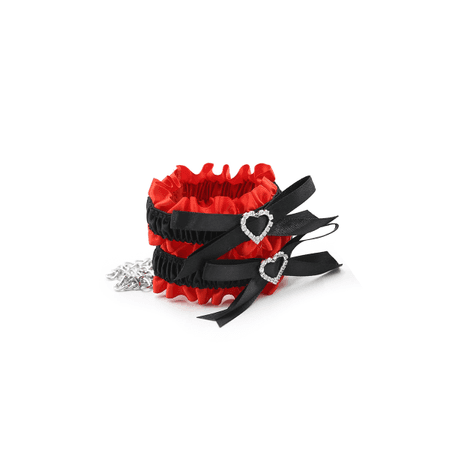 אזיקי ידיים משובצים בלב מיהלומים | אביזרי מין