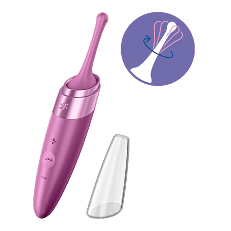 רטט חיצוני ממוקד עם כיסוי טווירלינג גוירלינג דילייט | אביזרי מין