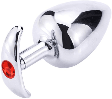 פלאג מתכת עוגן קטן משובץ יהלום אדום | אביזרי מין