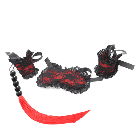 סט תחרה חושני אדום | אביזרי מין