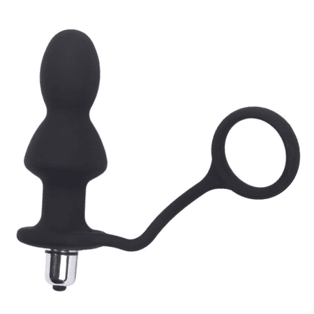 פלאג מדורג רוטט עם טבעת מסיליקון | אביזרי מין