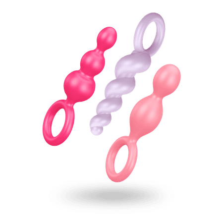 סט של 3 פלאגים ורודים Booty Call סטיספייר | אביזרי מין